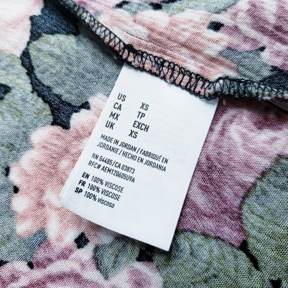 AEO American Eagle Floral Halter Maxi Dress Open Back Black - Picture 9 of 10